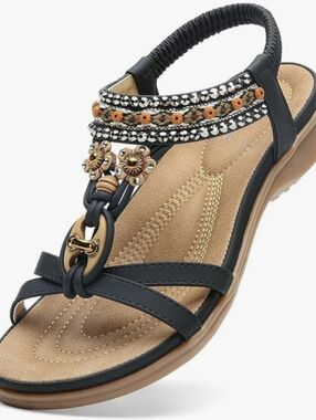 Littleplum Womens Sandals Arch Support Summer Beach Sandals Comfort Walking Shoe